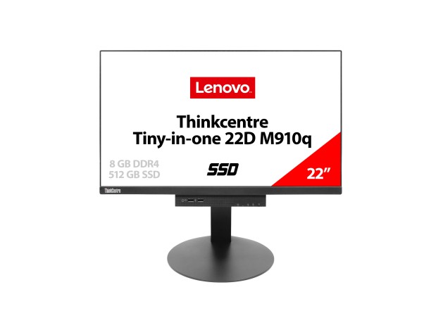 LENOVO THINKCENTRE M910Q DM CORE I5-6500T + TINY IN ONE 22 | 512 GB SATA SSD | 8 GB DDR4 SODIMM