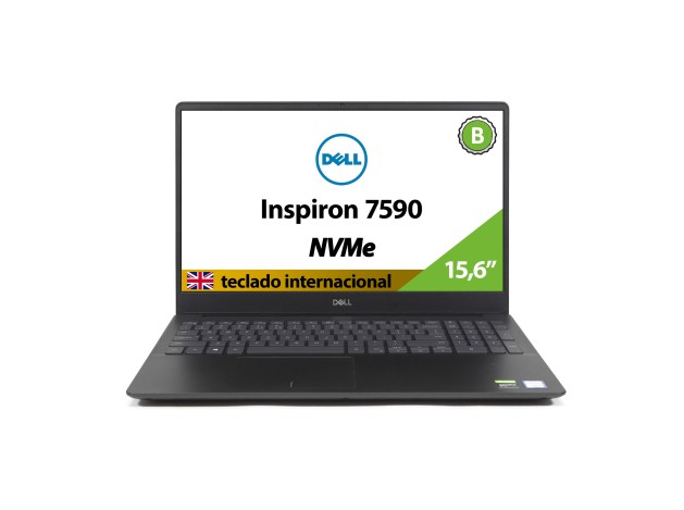 DELL INSPIRON 7590 OUTLET | Core i7-9750H 2.60 GHz | 512 GB NVMe SSD 16 GB DDR4 | 15.6" Gforce GTX 1650 | teclado GBR